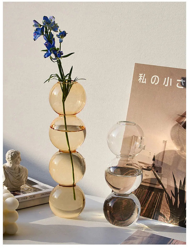 Nordic Glass Vase Home Decor Living Room Decoration Terrarium Flower Vase Plant Pots Decorative Home Accessories Decoration Gift by Reinvent Yourself