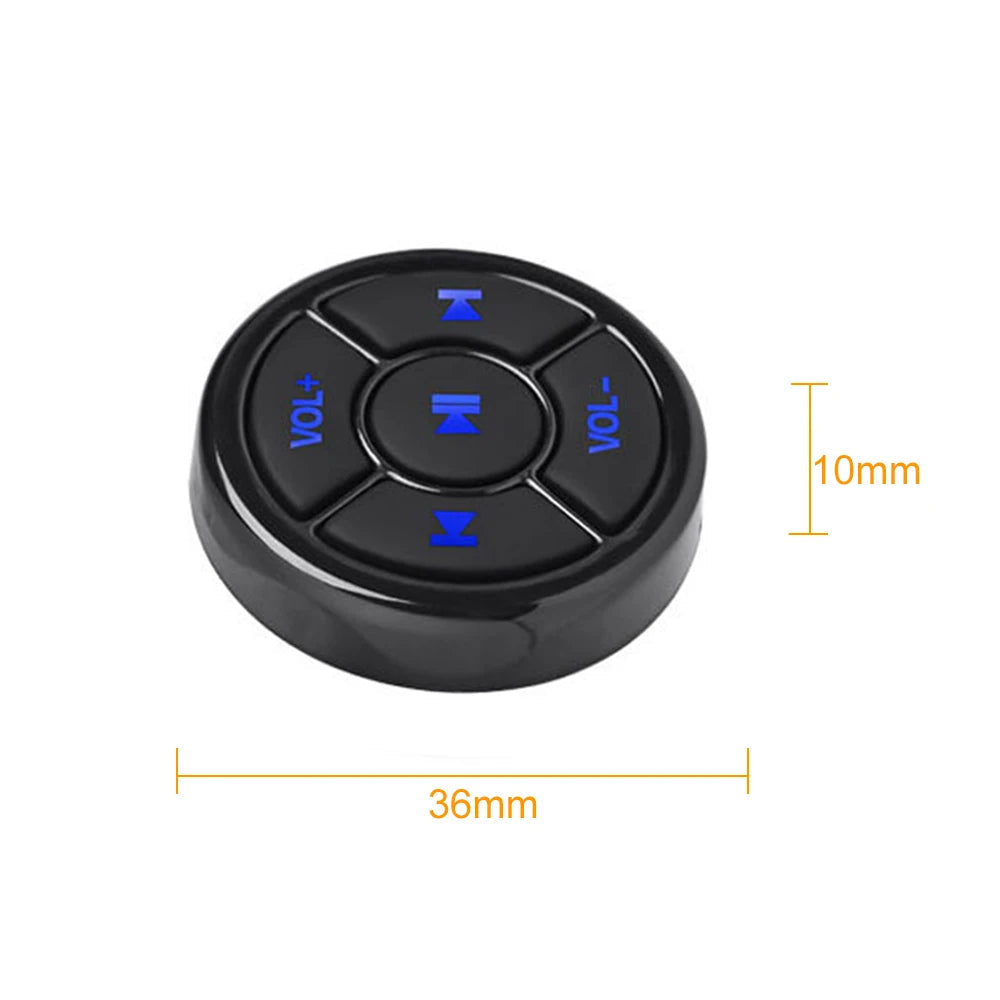 Wireless Bluetooth 5.0 Remote Controller Media Button Car Motorcycle Bike Steering Wheel Music Play for IOS Android Phone Tablet by Reinvent Yourself