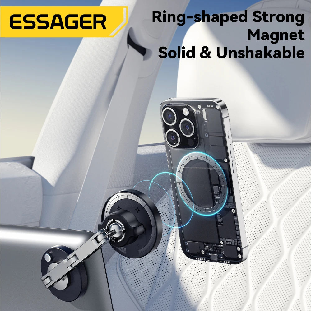 Essager Magnetic Wireless Charger Car Phone Holder 15W Fast Charging Easy Paste Mount Stand For Magsafe iPhone 15 14 13 Pro Max by Reinvent Yourself