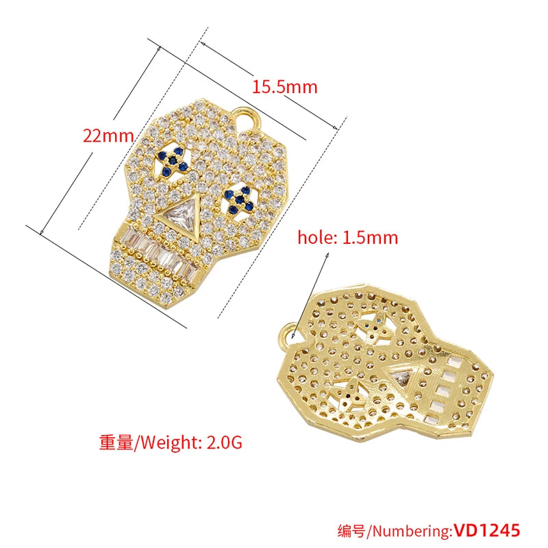 ZHUKOU whale charms for jewelry making crown pendants for handmade jewelry making supplies accessories wholesale VD1247 by Reinvent Yourself