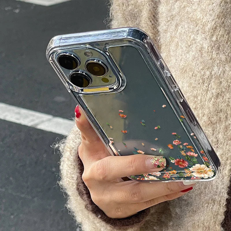 Flower Phone Case For iPhone 16 13 15 11 12 14 17 Pro Max Air 16E XS XR 7 8 SE Shockproof Transparent Cover Silicone Soft Fundas by Reinvent Yourself