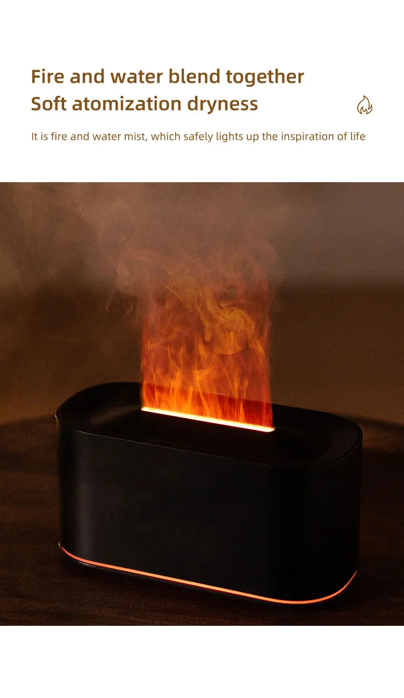 Essential Oil Diffuser,Flame Colorful Water Vapor Fire Humidifier for Aromatherapy Aroma Therapy Machine Room,Flame Diffuser by Reinvent Yourself