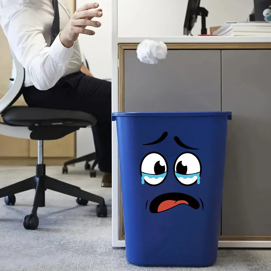4 sheets/Set Cartoon Face Stickers,Self-Adhesive, Plastic Surface Compatible,Home Decoration Suitable for Trash Can, oilet Decor by Reinvent Yourself
