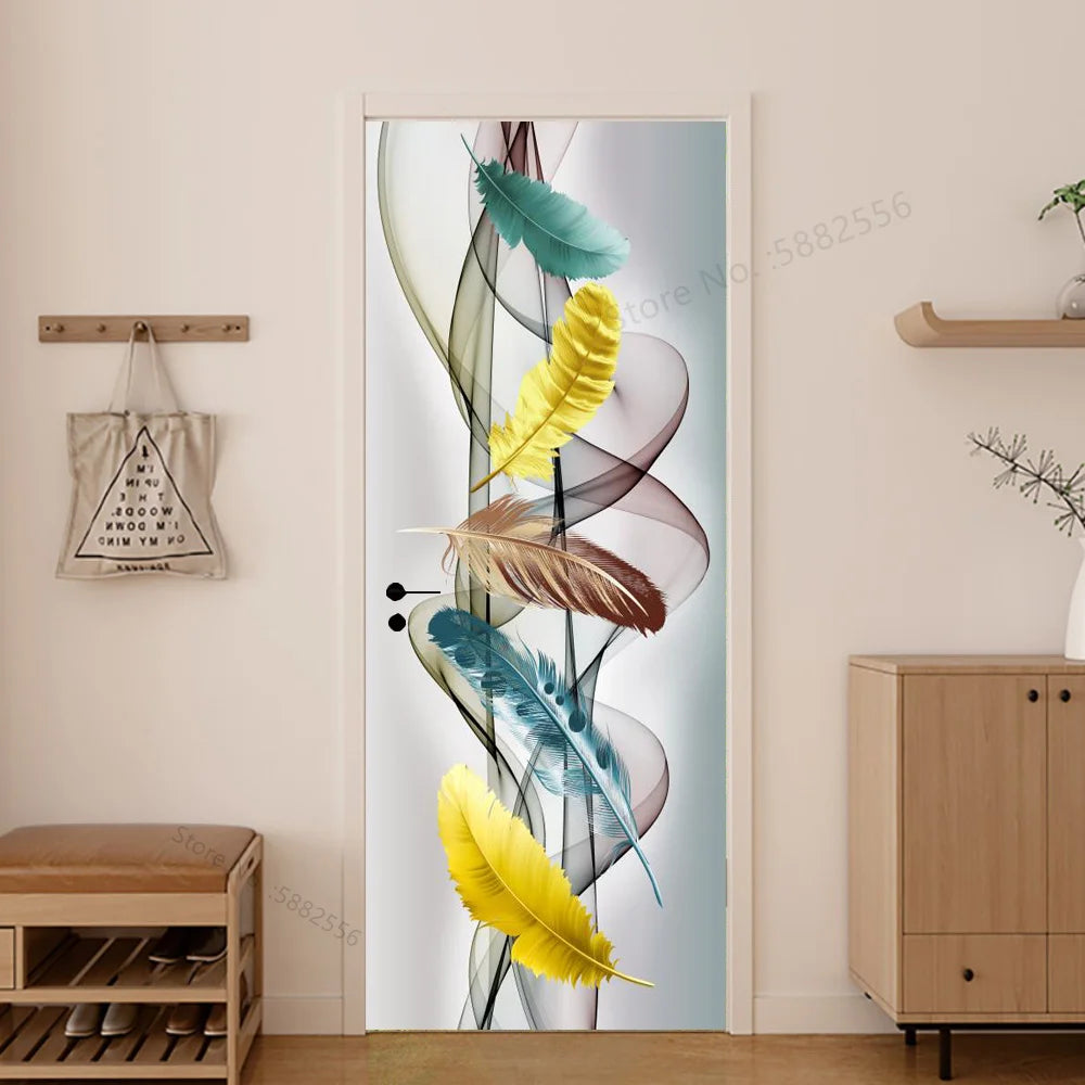 Scenery Door Stickers Wallpaper For Self-adhesive 3d Entrance Bathroom Sticker Room Decor Wall Photo Posters Vinyl On The Closet by Reinvent Yourself