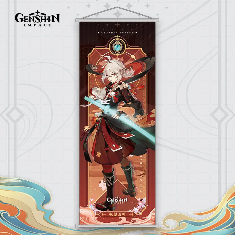 Xiao Yelan Kazuha Hutao Genshin Impact Scroll Canvas Wall Hanging Painting Home Decor Anime Poster Wall Art Room Decoration by Reinvent Yourself