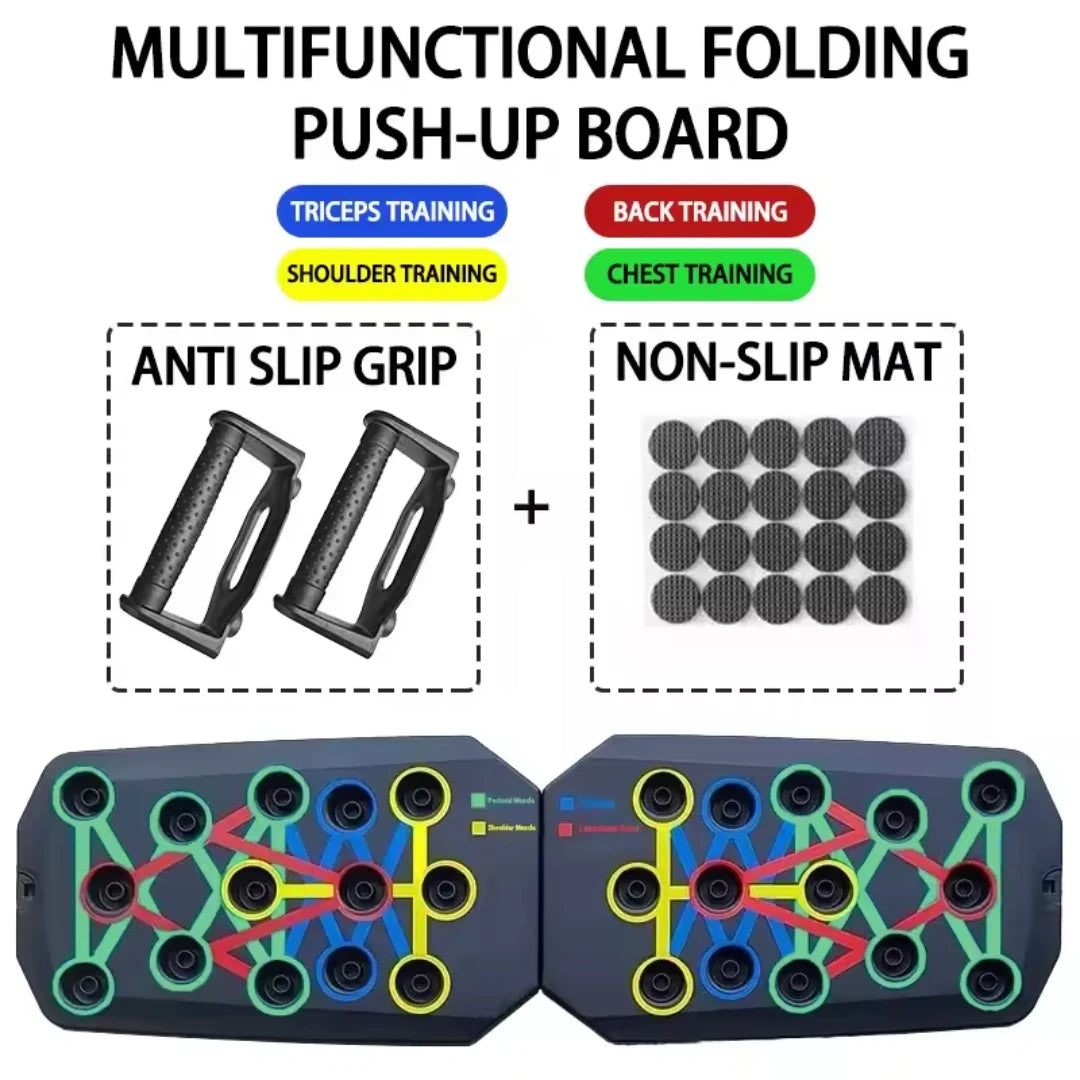Portable Multifunctional Push-up Board Set With Handles Foldable Fitness Equipment For Chest Abdomen Arms And Back Training by Reinvent Yourself