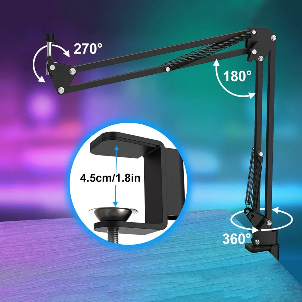 Haomuren Professional USB Streaming Podcast PC Microphone Studio Cardioid Condenser Mic Kit with Boom Arm For Recording YouTube by Reinvent Yourself