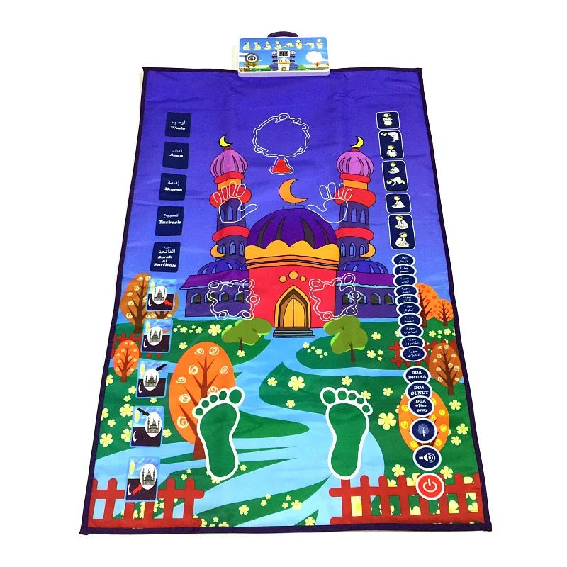 Talking Prayer Mat Educational Interactive Rug Salah Muslim Kids Gift Islam Electronic Worship Blanket Compass Islamic Carpet by Reinvent Yourself