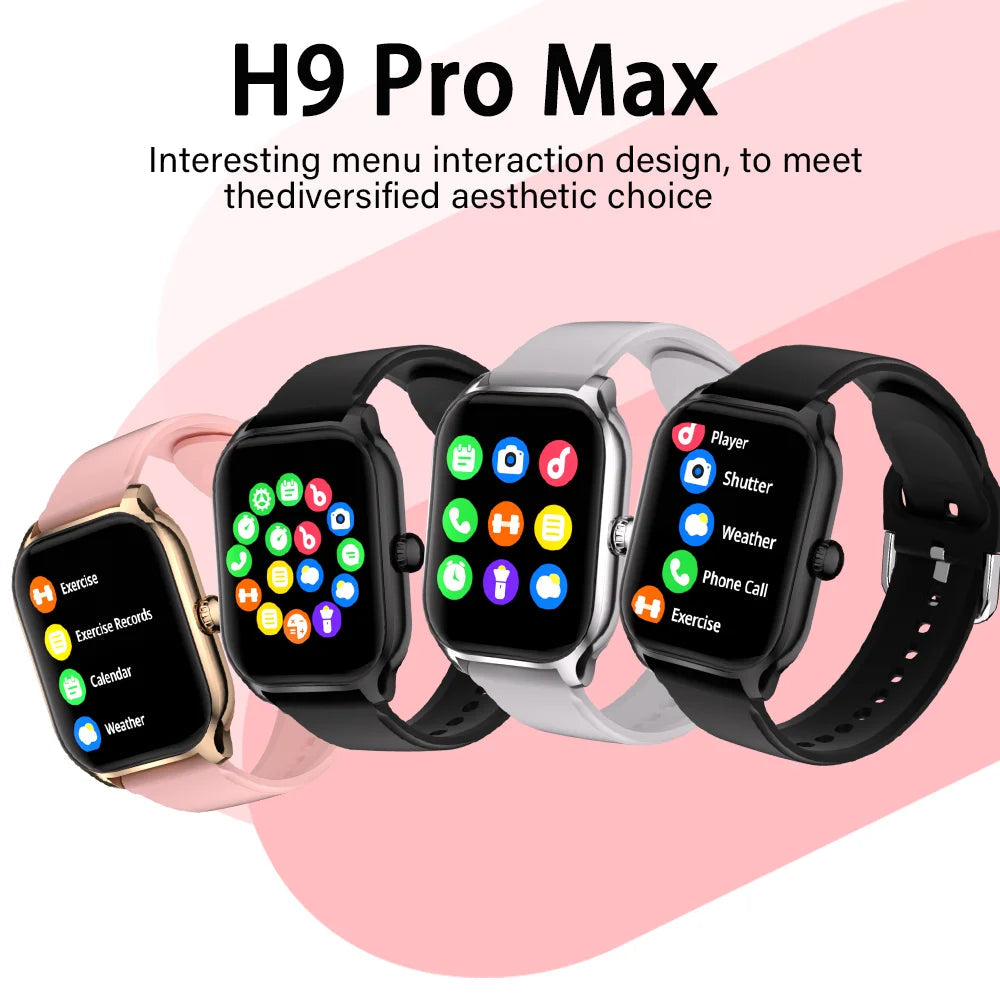 LAXASFIT H9 Smart Watch Men Women Sports Fitness Tracker 2.01 inch HD Screen Bluetooth Talking Smart Watch For Android IOS by Reinvent Yourself