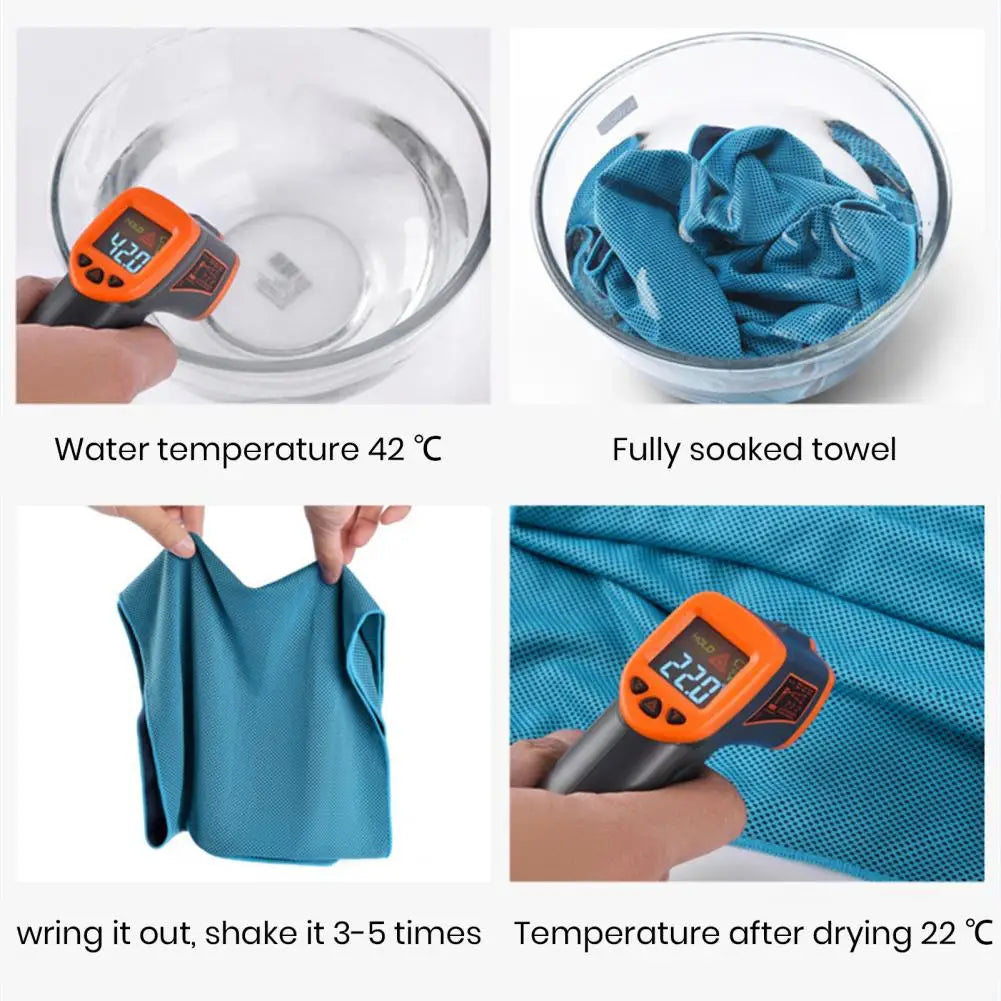 Instant Cooling Towel Quick Dry Sweat Absorption Running Towel Yoga Towel Workout Sports Physical Cooling Gym Fitness Towels by Reinvent Yourself