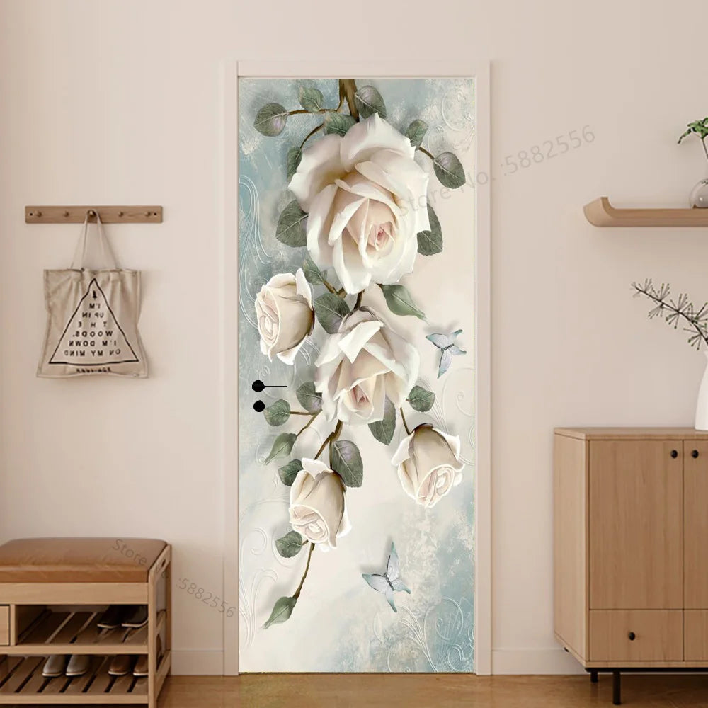 Scenery Door Stickers Wallpaper For Self-adhesive 3d Entrance Bathroom Sticker Room Decor Wall Photo Posters Vinyl On The Closet by Reinvent Yourself