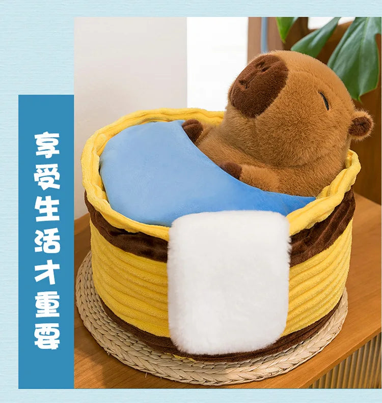Take a Shower Capybara Plush Toy Stuffed Animals Pillow Hugging Toy Creative Trick Home Decor Play House for Kids Birthday Gifts by Reinvent Yourself
