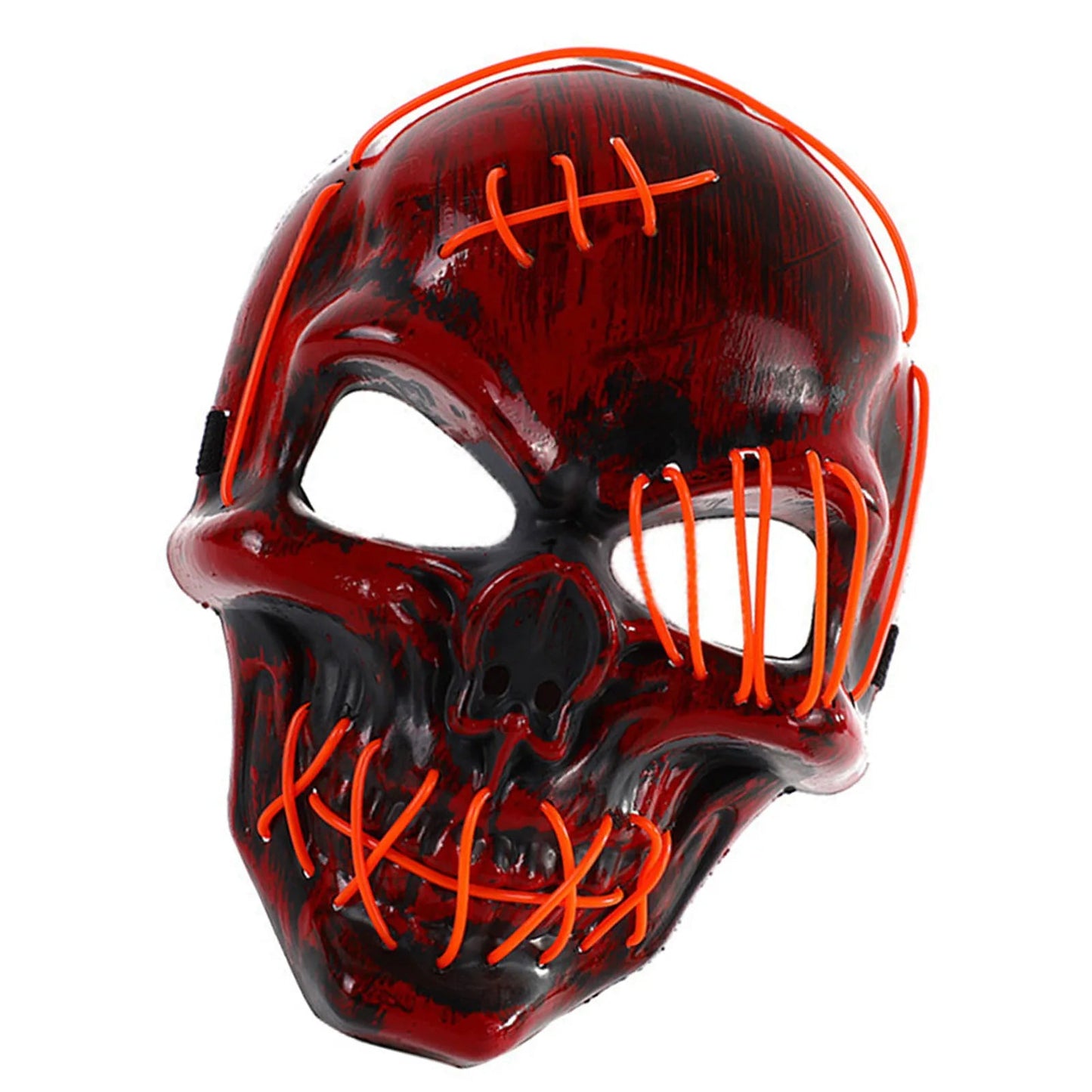Halloween Skull Mask LED Light Face Mask Luminous In The Dark Cosplay Costume Supplies For Costume & Cosplay Party Masquerade by Reinvent Yourself