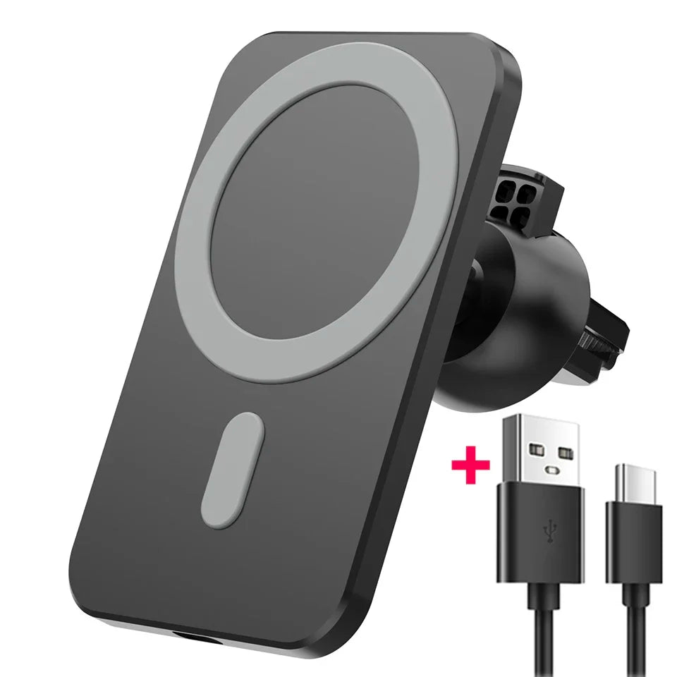 UYUXIO 30W Wireless Charger Magnetic Car Phone Holder for iPhone 16 15 14 13 Pro Max 12 Fast Charging Magnet Induction Adapter by Reinvent Yourself