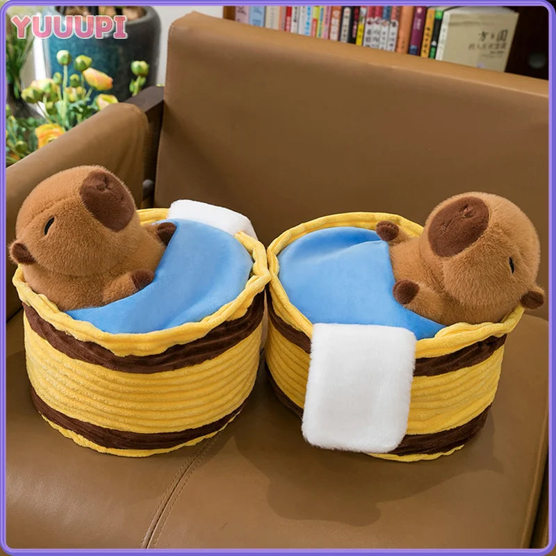 Take a Shower Capybara Plush Toy Stuffed Animals Pillow Hugging Toy Creative Trick Home Decor Play House for Kids Birthday Gifts by Reinvent Yourself