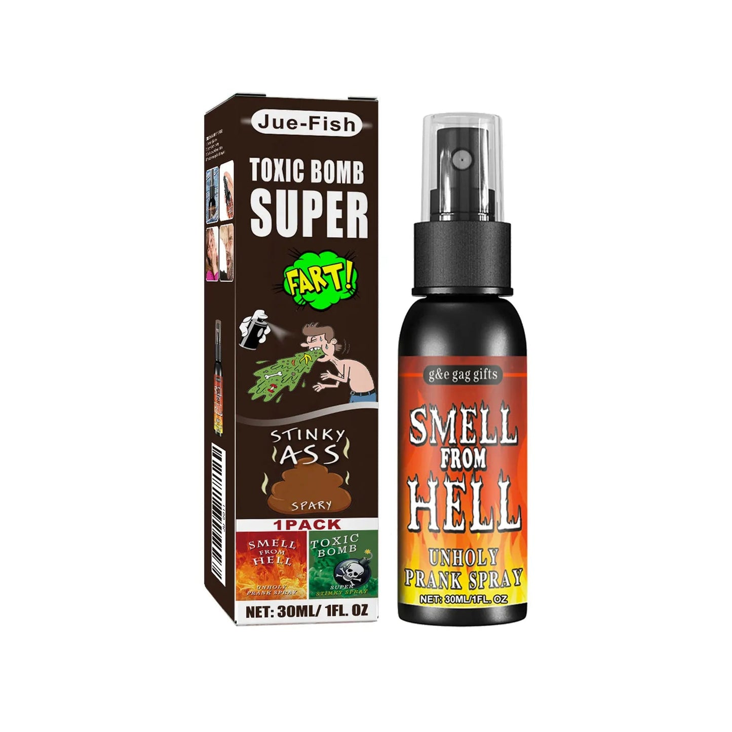 Novelties Liquid Fart Gag Prank Joke Spray Can Stink Bomb Smelly Stinky Gas Joke Sprinkle Prank Family Entertainment Supply by Reinvent Yourself