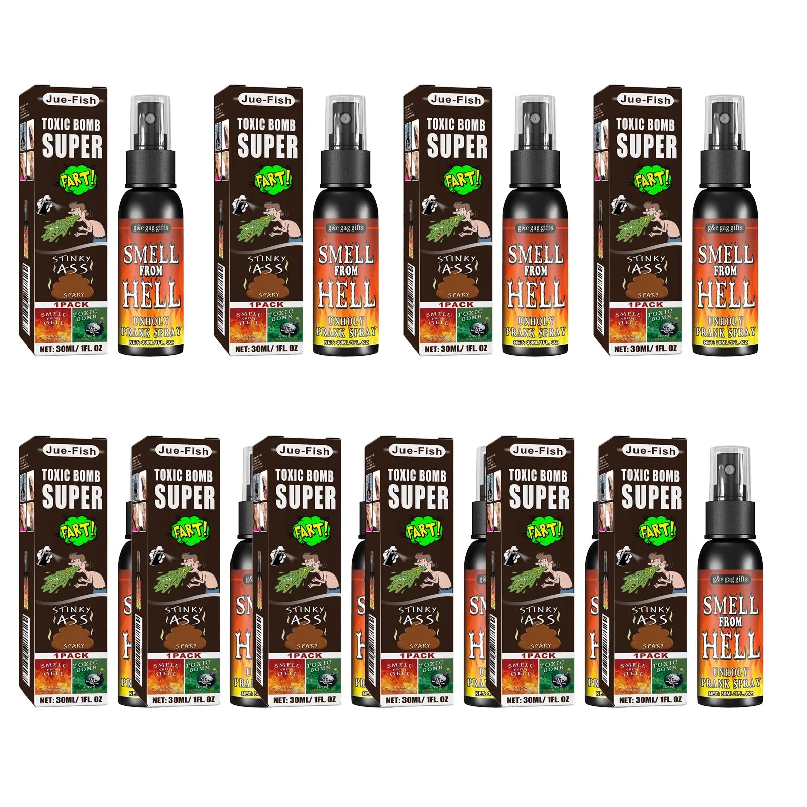 Novelties Liquid Fart Gag Prank Joke Spray Can Stink Bomb Smelly Stinky Gas Joke Sprinkle Prank Family Entertainment Supply by Reinvent Yourself