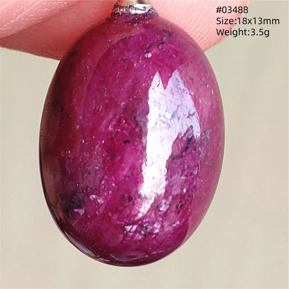 Natural Red Ruby Pendant Jewelry Love Heart Watermelon Ruby Zoisite Necklace Women Men 925 Sterling Silver AAAAA by Reinvent Yourself