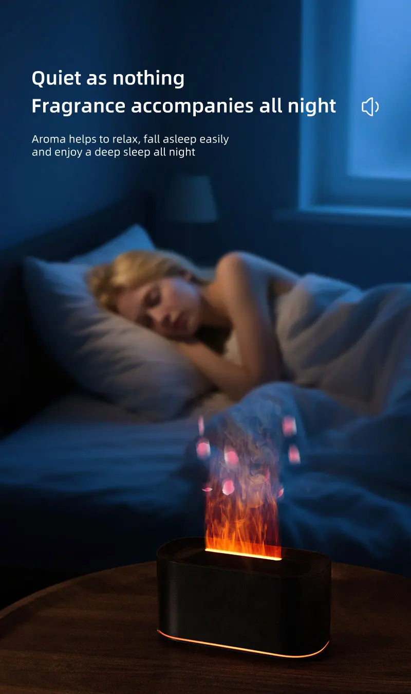 Essential Oil Diffuser,Flame Colorful Water Vapor Fire Humidifier for Aromatherapy Aroma Therapy Machine Room,Flame Diffuser by Reinvent Yourself