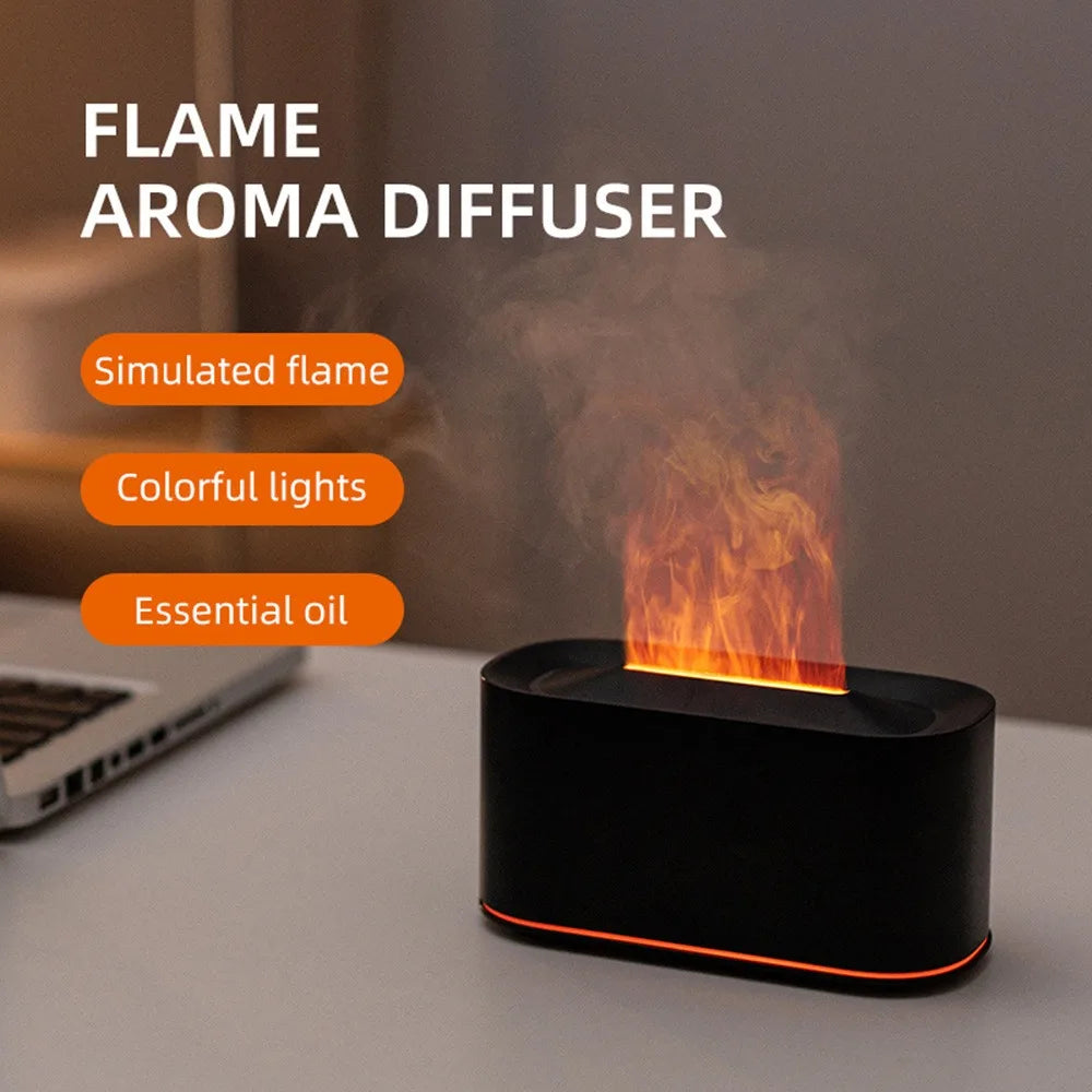 Essential Oil Diffuser,Flame Colorful Water Vapor Fire Humidifier for Aromatherapy Aroma Therapy Machine Room,Flame Diffuser by Reinvent Yourself