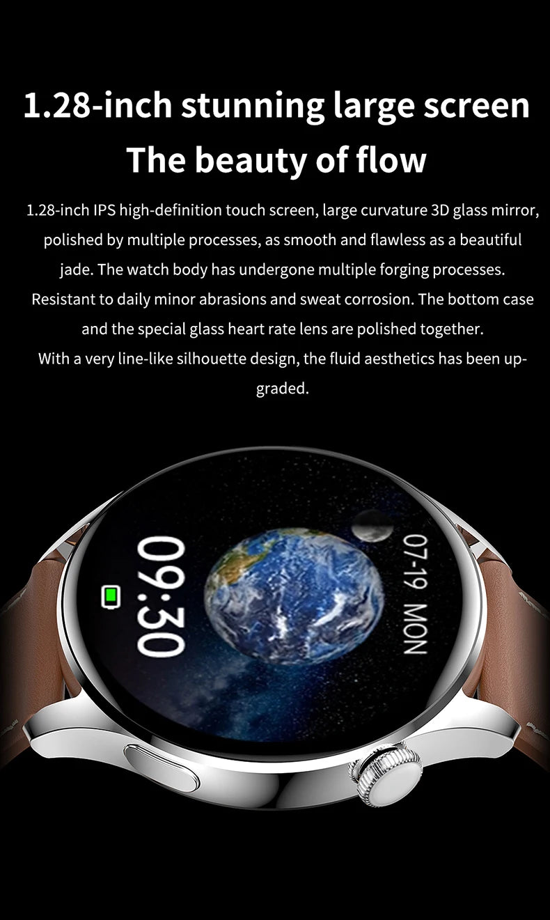 LIGE NFC Access Control Smart Watch Men Bluetooth Call Sport Fitness Men's Wristwatch Heart Rate Monitor Waterproof Smartwatch by Reinvent Yourself