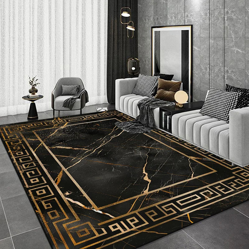 Black Chinese Style Carpets for Living Room Home Abstract Bedroom Decoration Luxury Large Area Rug Sofa Table Non-slip Floor Mat by Reinvent Yourself