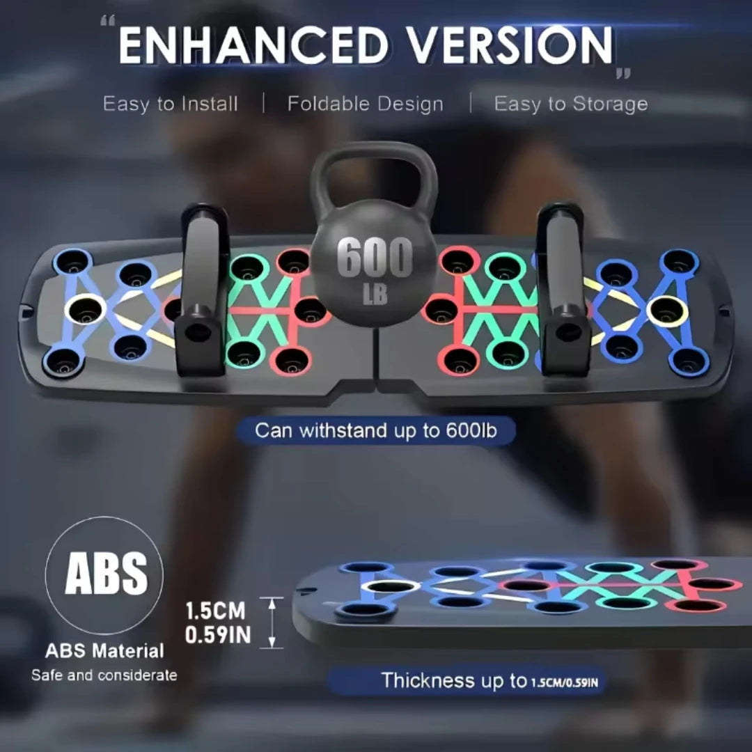 Portable Multifunctional Push-up Board Set With Handles Foldable Fitness Equipment For Chest Abdomen Arms And Back Training by Reinvent Yourself