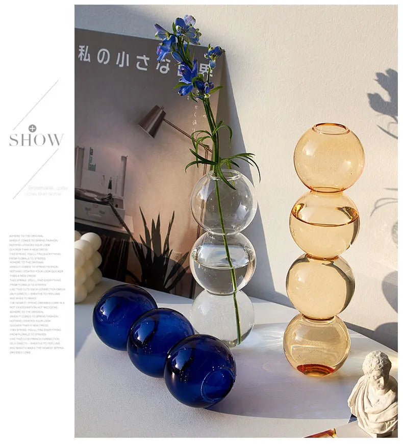 Nordic Glass Vase Home Decor Living Room Decoration Terrarium Flower Vase Plant Pots Decorative Home Accessories Decoration Gift by Reinvent Yourself