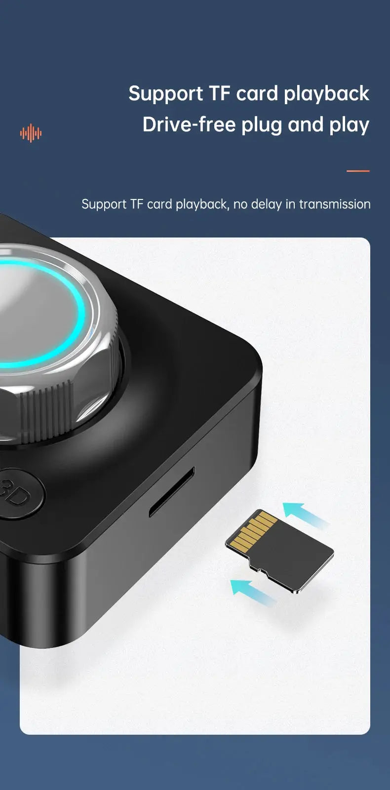 Bluetooth 5.0 Audio Receiver 3D Stereo Music Wireless Adapter TF Card RCA 3.5mm 3.5 AUX Jack For Car Speaker Amplifier Headphone by Reinvent Yourself