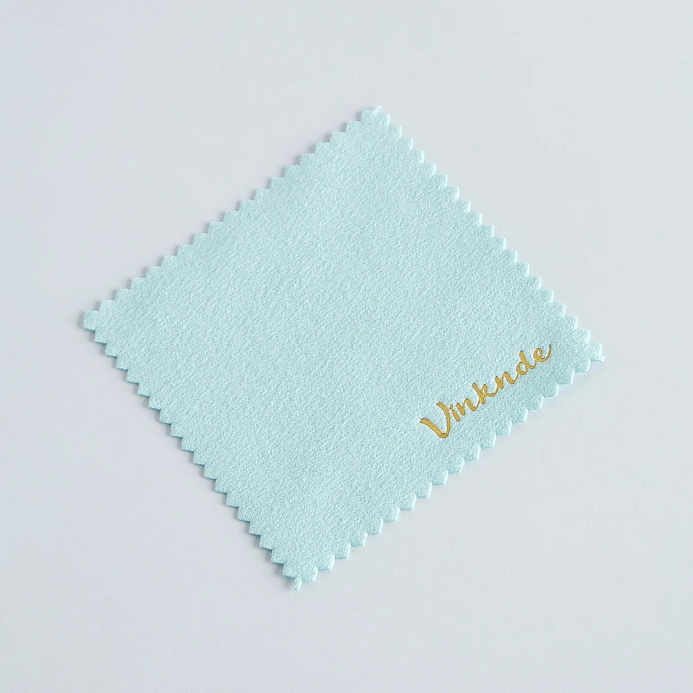 DIY Personalized Polishing Cloths Custom Jewelry Earrings Cleaning Cloth With Logo 8x8cm White Black Paper Individually packaged by Reinvent Yourself