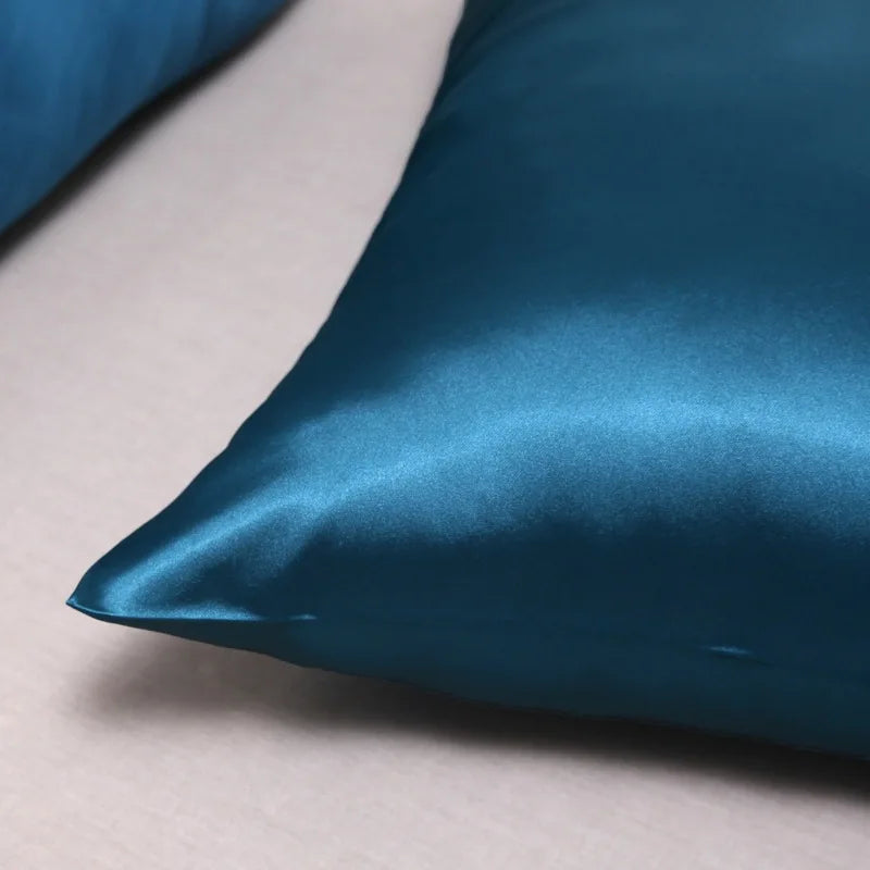 100% Silk Pillowcase Pillow Cover Silky Satin Hair Beauty Pillowcase Comfortable Pillow Case Home Decor Pillow Covers.