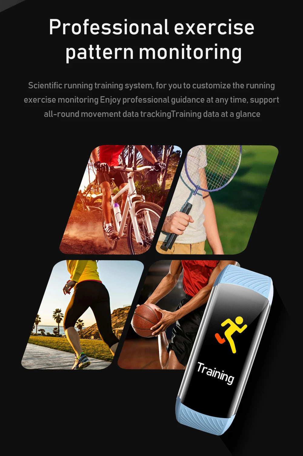 C5S Smart Wristband Fitness Tracker Bracelet Fit Men Women Kid Smartwatch Sport Waterproof Connected Heart Rate Smart Watch Band by Reinvent Yourself