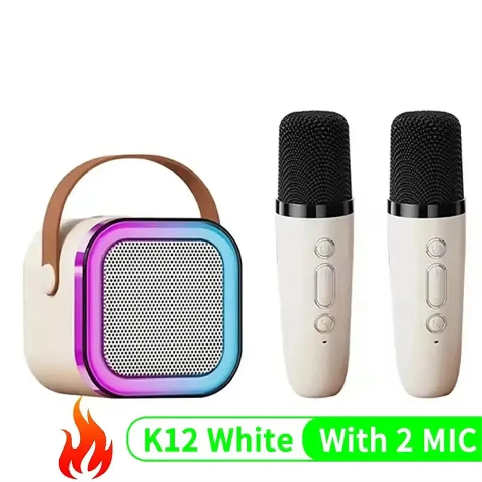 New Hot K12 Bluetooth Speaker Portable Home Cute Karaoke Mini Wireless Audio with Microphone K Song Family Singing Machine by Reinvent Yourself