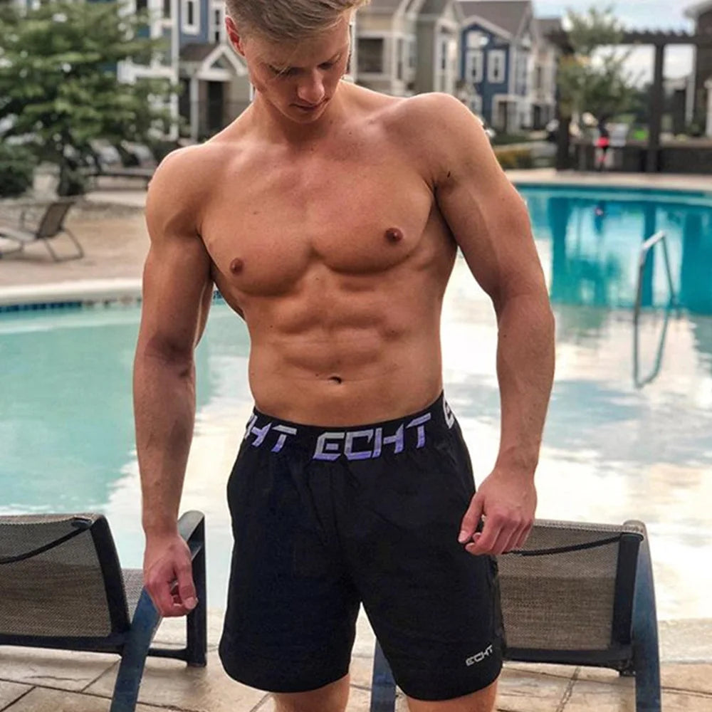 Summer Casual Shorts Men Bodybuilding Quick Dry Bermuda Gym Fitness Running Training Pants Male Beach Swimming Trunks Bottoms by Reinvent Yourself