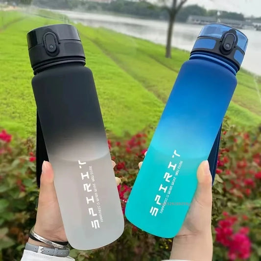 1 Liter Large Capacity Sports Water Bottle Leak Proof Colorful Plastic Cup Drinking Outdoor Travel Portable Gym Fitness Jugs by Reinvent Yourself