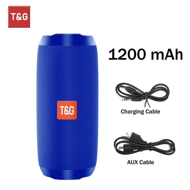 Bluetooth Speaker T&G TG117 Portable TWS Sound Box Waterproof Loudspeaker Outdoor Stereo Surround Speakers Support TF FM Radio by Reinvent Yourself