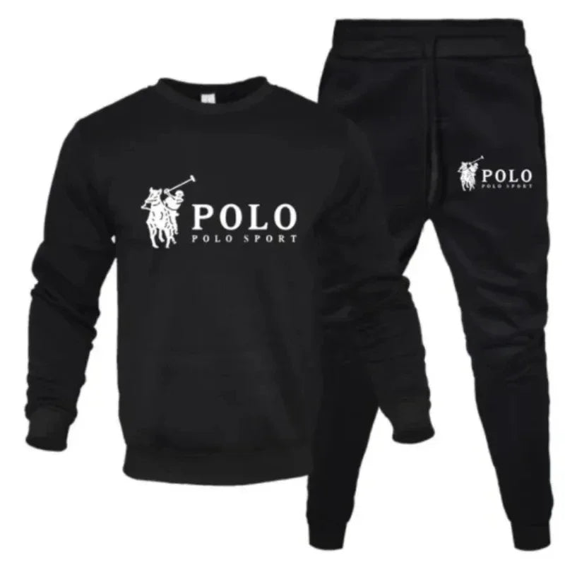 A two-piece set of men's round-neck pullover and jogging pants for autumn and winter fashion fitness outdoor casual sportswear by Reinvent Yourself