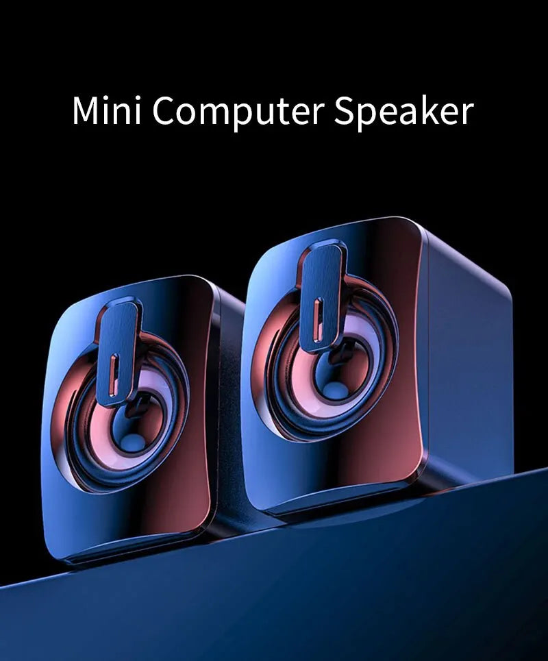 Computer Speakers HiFi Stereo Microphone Audio PC Speaker USB Wired Caixa De Som with LED Light for Desktop Computers PC Laptops by Reinvent Yourself