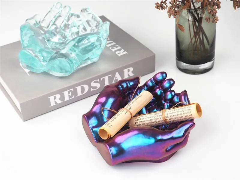 1pc Hand Plaster Mold for Resin Casting and DIY Crafts - Jewelry Storage, Candle Holder, Succulent Pot - Home Decor Gift by Reinvent Yourself