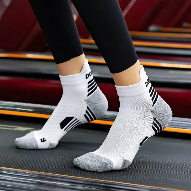 3 Pairs Marathon Socks Men Women Professional Sport Ankle Running Socks Thickened Cushioned Tube Low Cut Fitness Short Sock Mesh by Reinvent Yourself