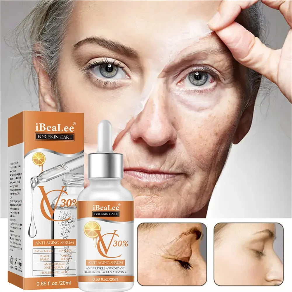 Premium 30% Vitamin C Serum For Face Anti Aging Wrinkle Facial Hyaluronic Acid Retinol Acids Boost Collagen Hydrate Skin Care by Reinvent Yourself