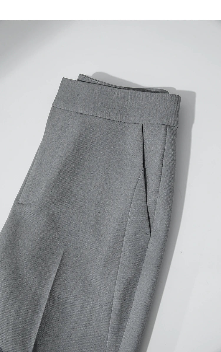 AMII Minimalist Women's Pants 2025 Autumn Solid Elegant Office Lady Simple Trousers Casual Loose Pants Woman Clothing 12553003 by Reinvent Yourself