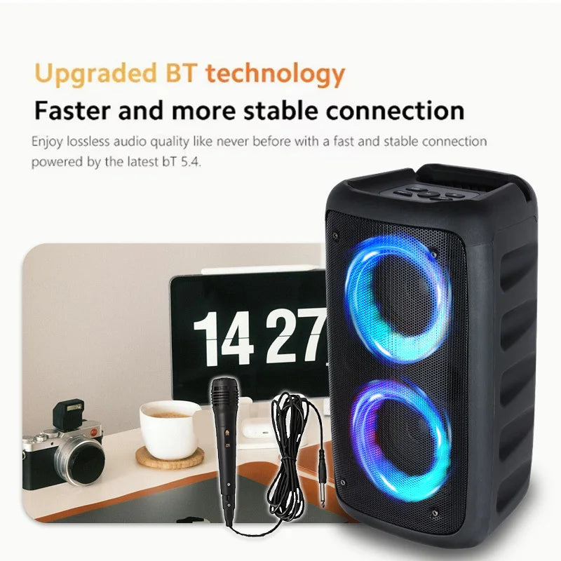 6000W Portable Speaker, Wireless Stereo, TWS, Color Lights, USB/TF Card, for Outdoor, Camping, Backyard Party, Bluetooth Speaker by Reinvent Yourself
