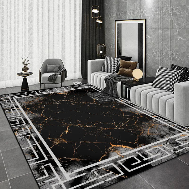 Black Chinese Style Carpets for Living Room Home Abstract Bedroom Decoration Luxury Large Area Rug Sofa Table Non-slip Floor Mat by Reinvent Yourself