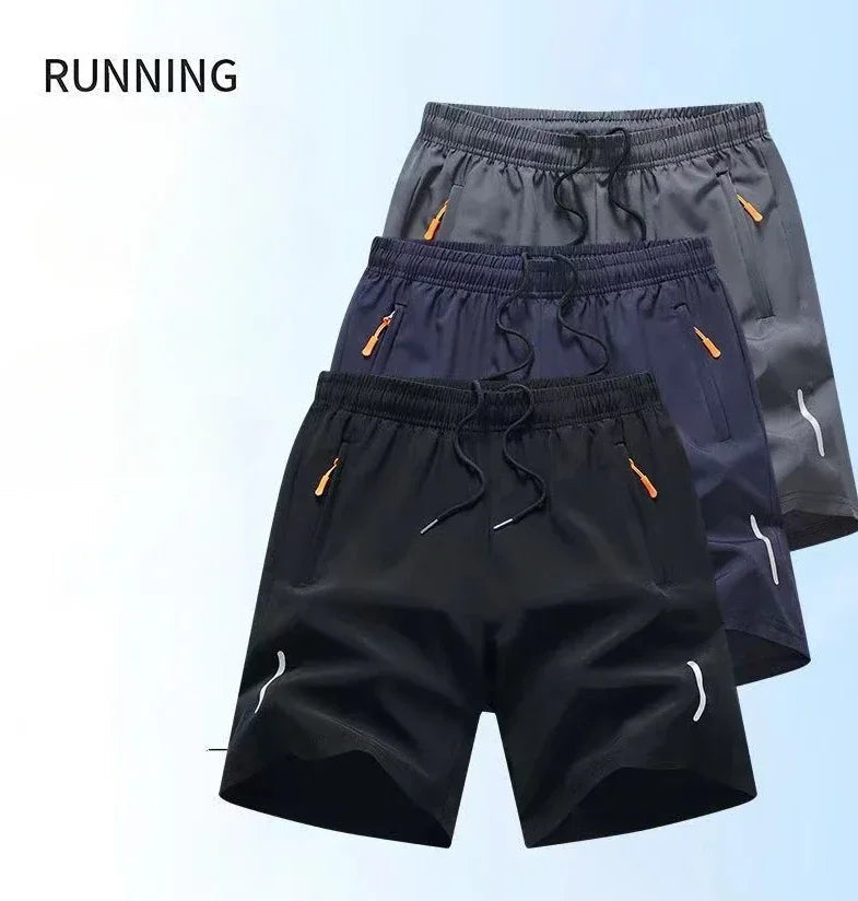 Summer Men Shorts Ice Silk Running Gym Sport Shorts Quick Dry Breathable Beach Short Pant Fitness Jogging Cool Casual by Reinvent Yourself