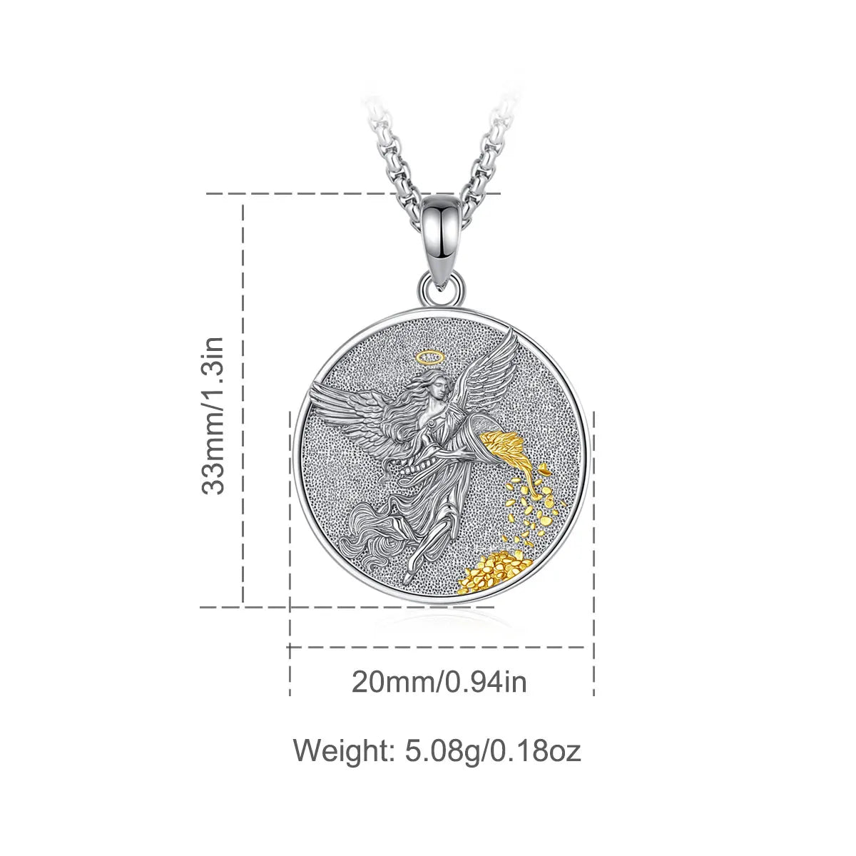 AEONSLOVE 925 Sterling Silver Goddess of Fortune Necklace Roman Goddess Coin Pendant Luck Amulet Mythology Jewelry for Women Men by Reinvent Yourself