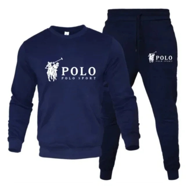 A two-piece set of men's round-neck pullover and jogging pants for autumn and winter fashion fitness outdoor casual sportswear by Reinvent Yourself
