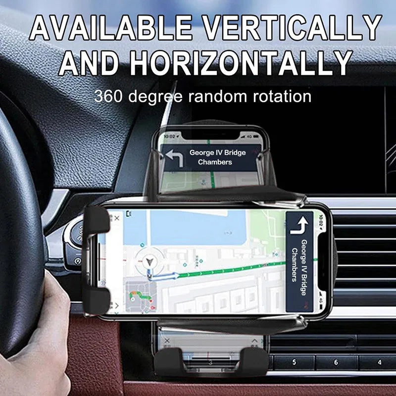 Wireless Charger Car Mount for Air Vent Mount Car Phone Holder Rotating Intelligent Infrared Fast Wireless Charging Charger by Reinvent Yourself