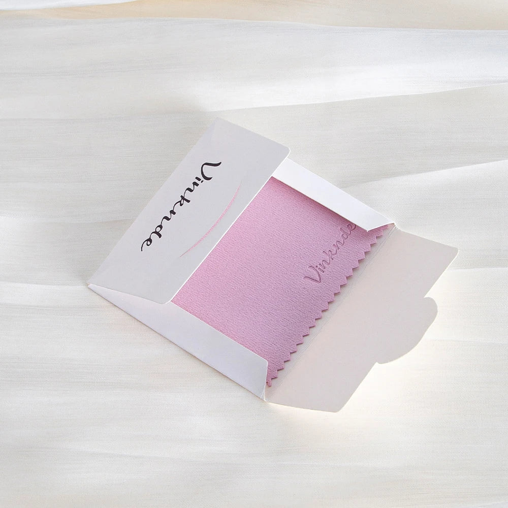 DIY Personalized Polishing Cloths Custom Jewelry Earrings Cleaning Cloth With Logo 8x8cm White Black Paper Individually packaged by Reinvent Yourself