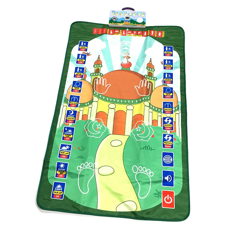Talking Prayer Mat Educational Interactive Rug Salah Muslim Kids Gift Islam Electronic Worship Blanket Compass Islamic Carpet by Reinvent Yourself